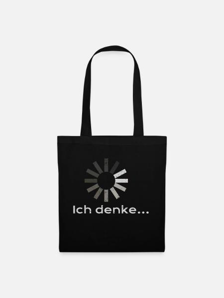 ich denke - Stoffbeutel - Schwarz