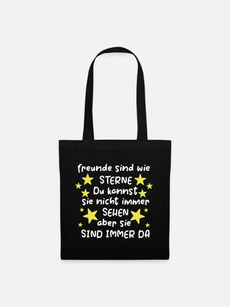 Friends are like stars friendship saying friend - Tote Bag - black