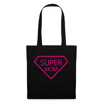 Supermom - Stoffbeutel - Schwarz - Vorne