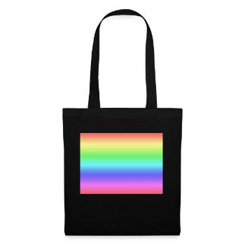 Regenbogen - Stoffbeutel - Schwarz - Vorne