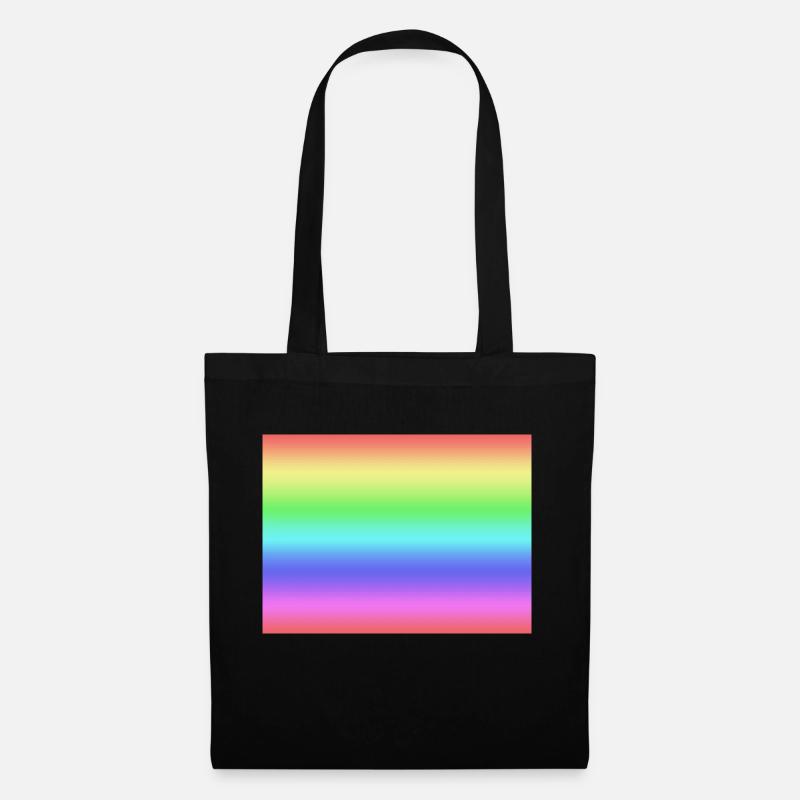 arc en ciel - Sac en tissu - noir
