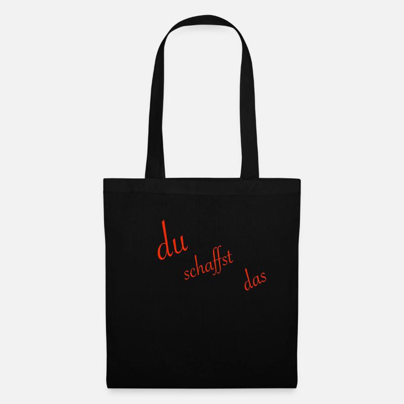 du schaffst das - Stoffbeutel - Schwarz