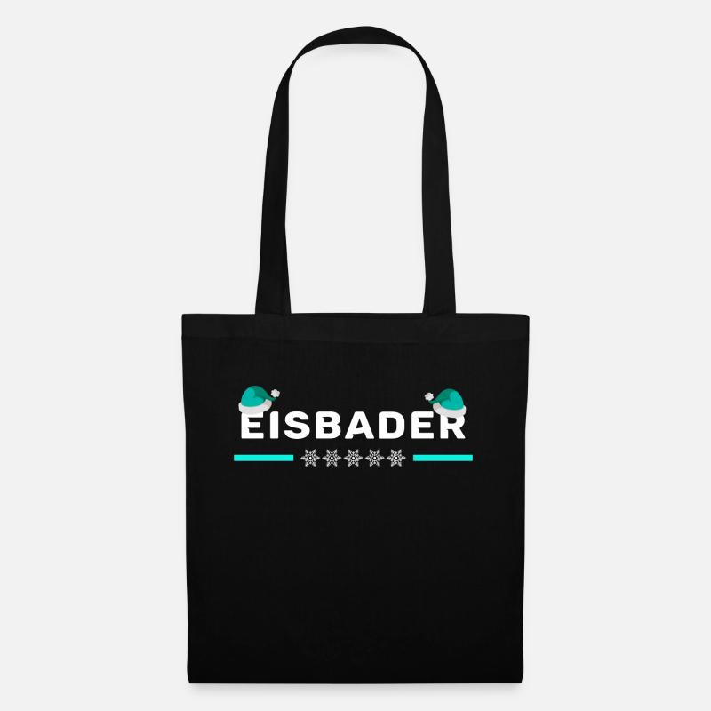 winter eisbaden minus grad eisbader eis mint - Stoffbeutel - Schwarz