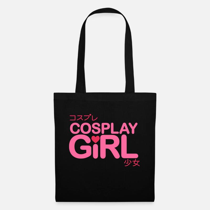 Cosplay Mädchen - Stoffbeutel - Schwarz