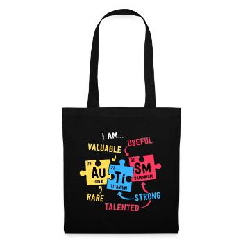 Autism Awareness Shirts Men Boys Periodic Table - Tote Bag - black - Front