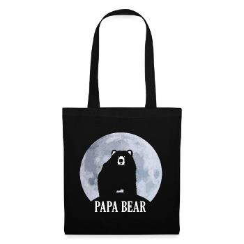 Papa Bear fier fête des pères - Sac en tissu - noir - Devant