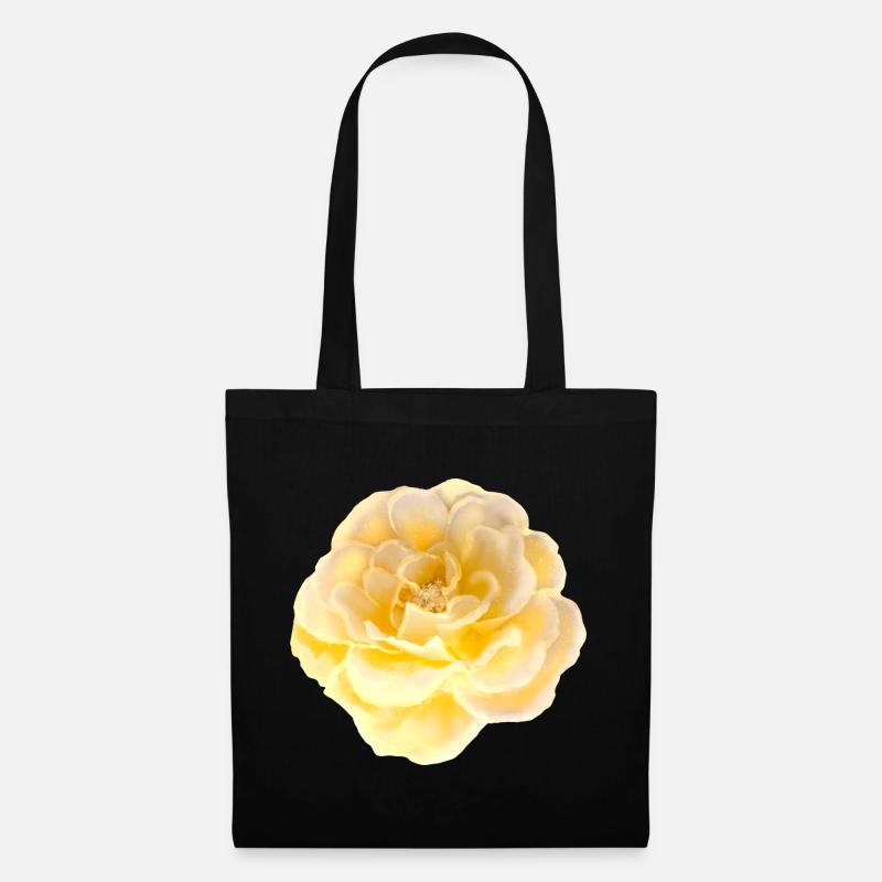 Rose Fleur - Sac en tissu - noir