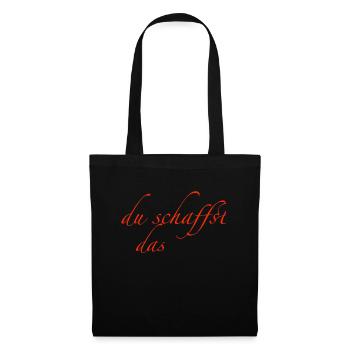 du schaffst das - Stoffbeutel - Schwarz - Vorne