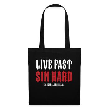 Live Fast Sin Hard Two - Sac en tissu - noir - Devant