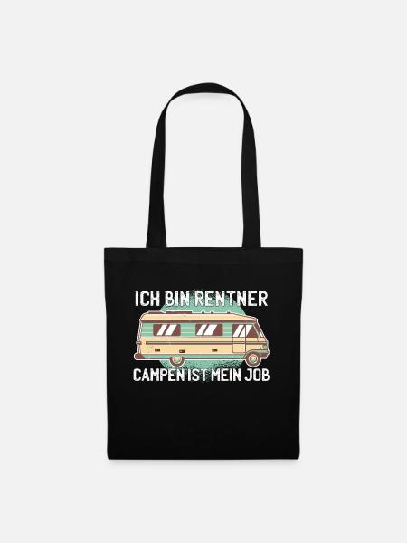 ICH BIN RENTNER - CAMPEN IST MEIN JOB - Stoffbeutel - Schwarz