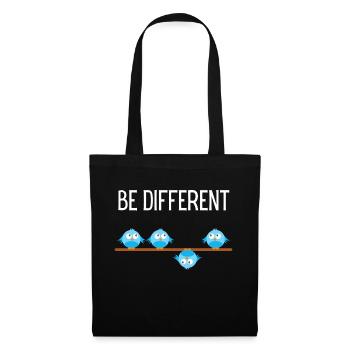 Be different Vogel Birds - Sac en tissu - noir - Devant
