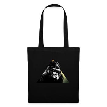 GORILLA in Triangle // Conception de style de tatouage à l’encre d’or - Sac en tissu - noir - Devant