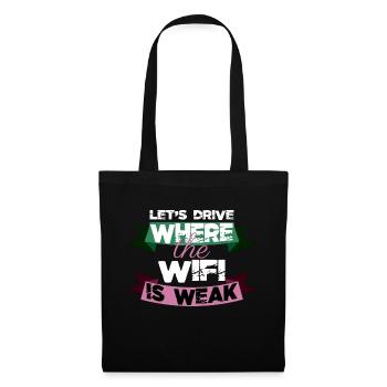 backpacking camper queen hippie hiking - Tote Bag - black - Front
