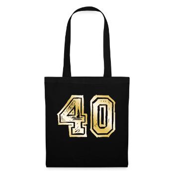 40 Nombre d’or - Sac en tissu - noir - Devant