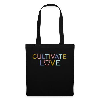 Cultiver l’amour Citation | Mots inspirants - Sac en tissu - noir - Devant