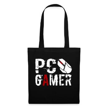 PC Gamer Maus Gaming Zocken - Stoffbeutel - Schwarz - Vorne