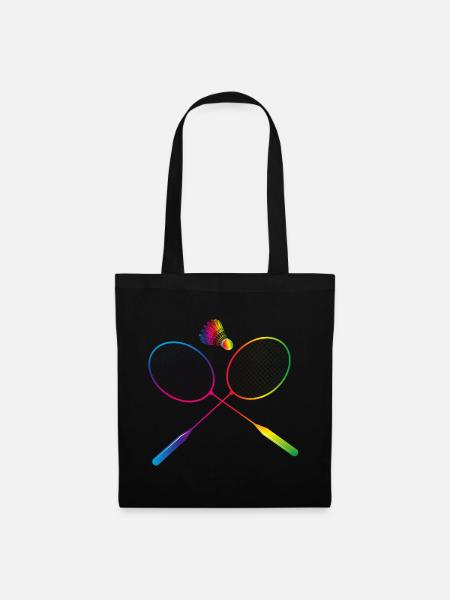 badminton coloré badminton avec raquette de badminton - Sac en tissu - noir