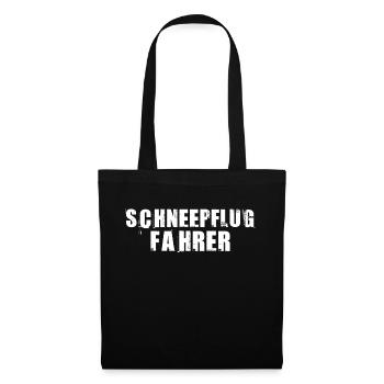 Schneepflug Spruch Schneepflugfahrer Skiurlaub - Stoffbeutel - Schwarz - Vorne