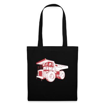 Énorme camion à benne basculante, camion, camion - Sac en tissu - noir - Devant