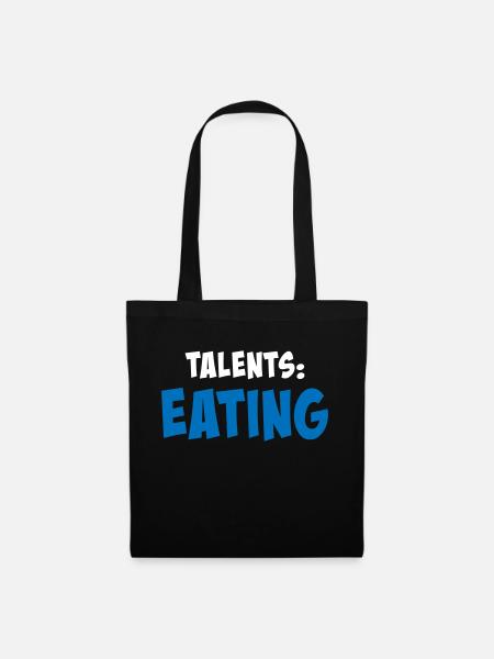 Talents: eating - Stoffbeutel - Schwarz