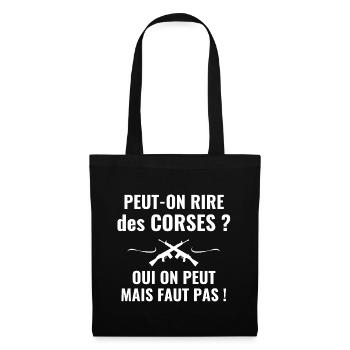 Corse, Corse humour, je suis Corse, île de beauté - Sac en tissu - noir - Devant
