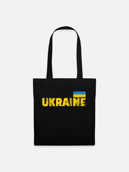 ukraine fahne - Stoffbeutel - Schwarz