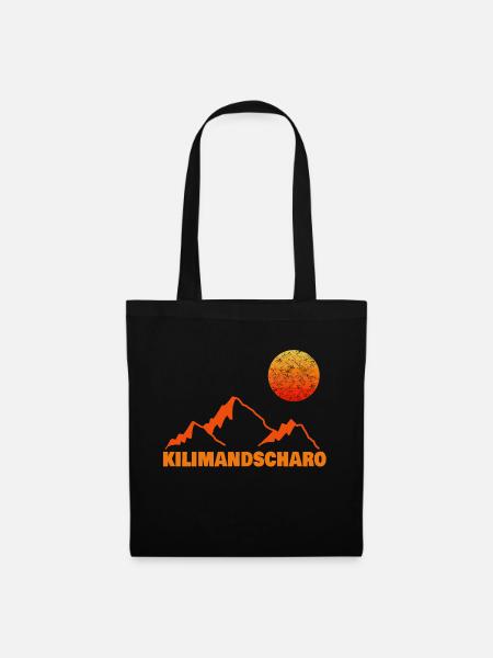 kilimandscharo - Stoffbeutel - Schwarz