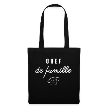 Chef de famille - Sac en tissu - noir - Devant