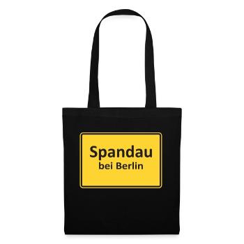 Spandau Ortseingang - Stoffbeutel - Schwarz - Vorne