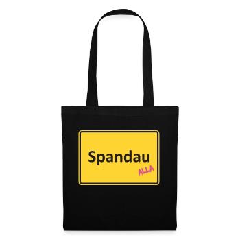 Spandau Ortseingang Alla - Stoffbeutel - Schwarz - Vorne