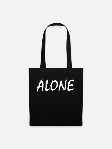 Alone - Stoffbeutel - Schwarz