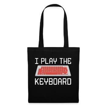 I Play The Keyboard Programmer Software Developer - Stoffbeutel - Schwarz - Vorne