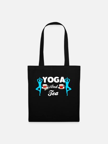 Yoga And Tea - Stoffbeutel - Schwarz
