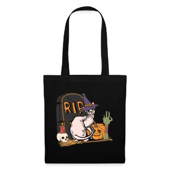 Cute and creepy Sphynx Halloween cat - Tote Bag - black - Front