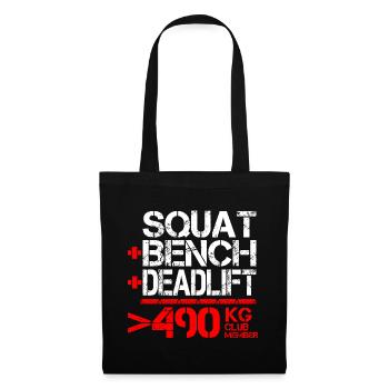 Powerlifting 490 kg Club Member - Tote Bag - black - Front