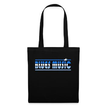 Musique Blues Rétro - Sac en tissu - noir - Devant