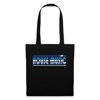 Musique house rétro - Sac en tissu - noir - Devant