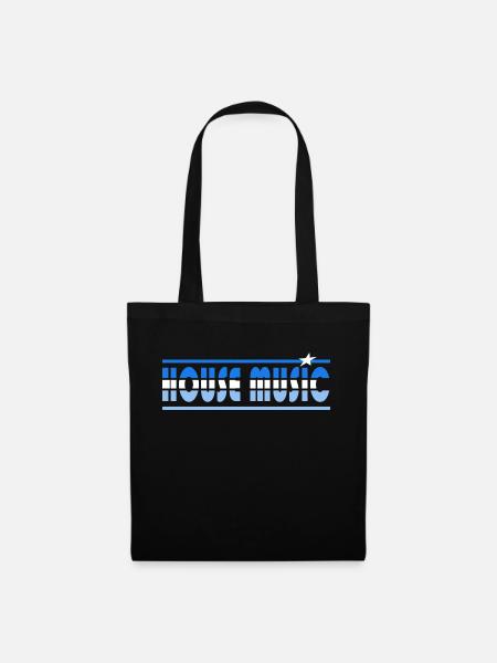 House Music Retro - Tote Bag - black