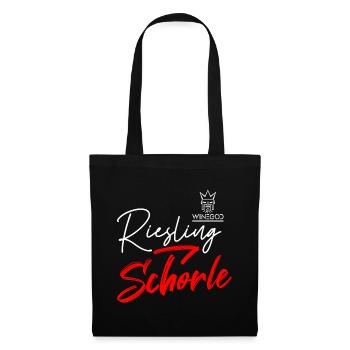 Winegod funny saying Riesling Schorle - Tote Bag - black - Front