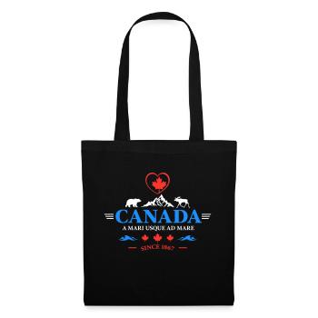 Kanada Vancouver Montreal Toronto Maple Leaf Bären - Stoffbeutel - Schwarz - Vorne