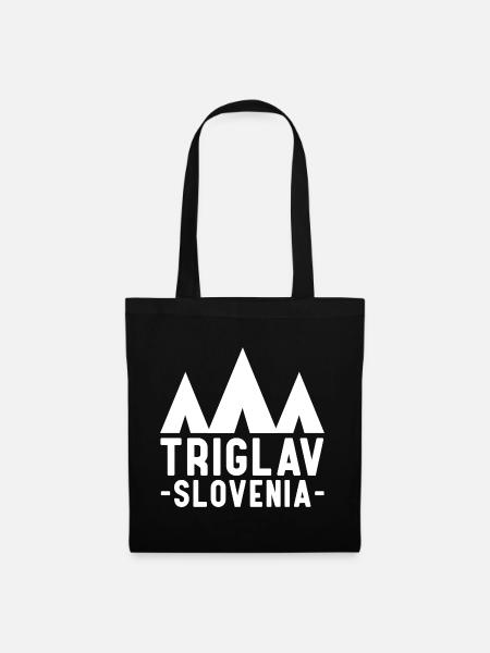 Triglav Slovenia Slowenien Urlaub - Stoffbeutel - Schwarz