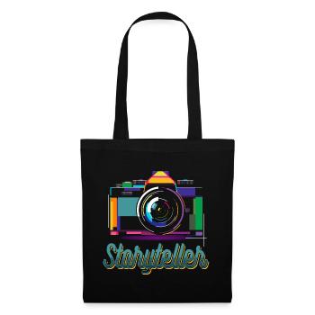 Fotograf Geschichtenerzähler Content Creator - Stoffbeutel - Schwarz - Vorne