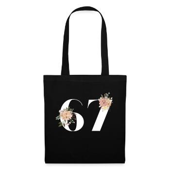 67th Anniversary flowers (Gift of 67 years) - Tote Bag - black - Front