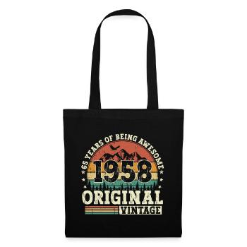 65 birthday gift born in 1958 - Tote Bag - black - Front