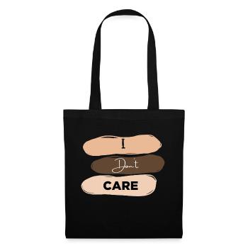 I don´t care - Stoffbeutel - Schwarz - Vorne