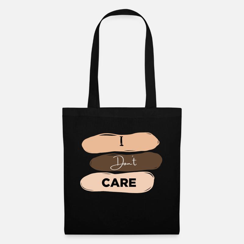 I don´t care - Stoffbeutel - Schwarz