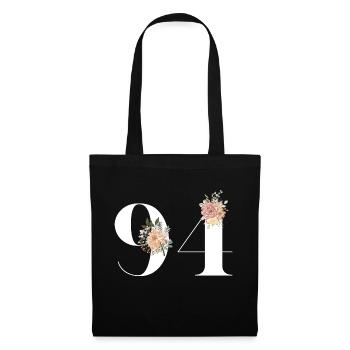 94th Anniversary Flowers (Gift of 94 years) - Tote Bag - black - Front