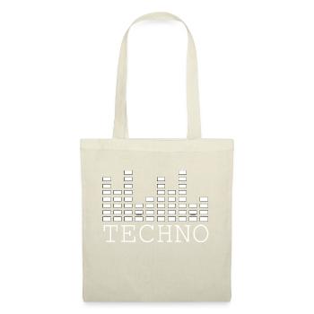 Musique techno - Sac en tissu - nature - Devant