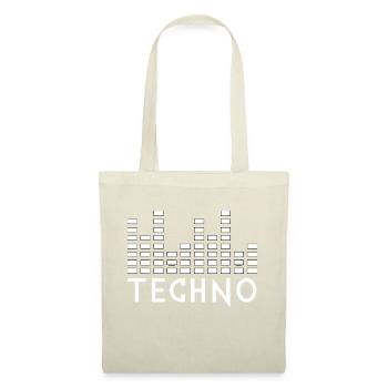 musique techno - Sac en tissu - nature - Devant