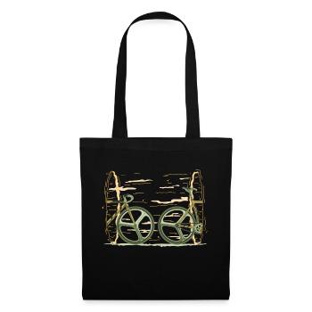 Portail de vélo trou noir - Sac en tissu - noir - Devant